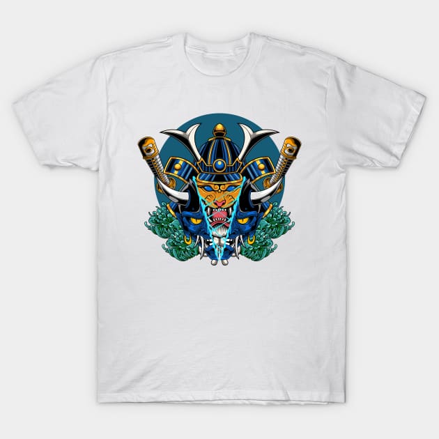 Tiger Samurai v3 04 T-Shirt by Harrisaputra